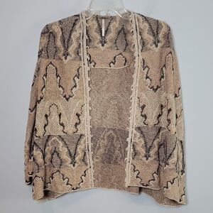 Free People Beige Butterfly Kimono Size Small Oversized